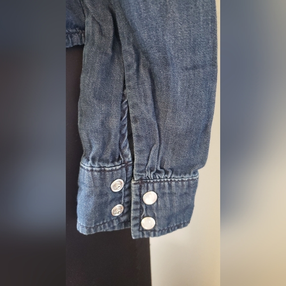 ASOS Denim off shoulder buttoned shirt xs - Picture 9 of 10